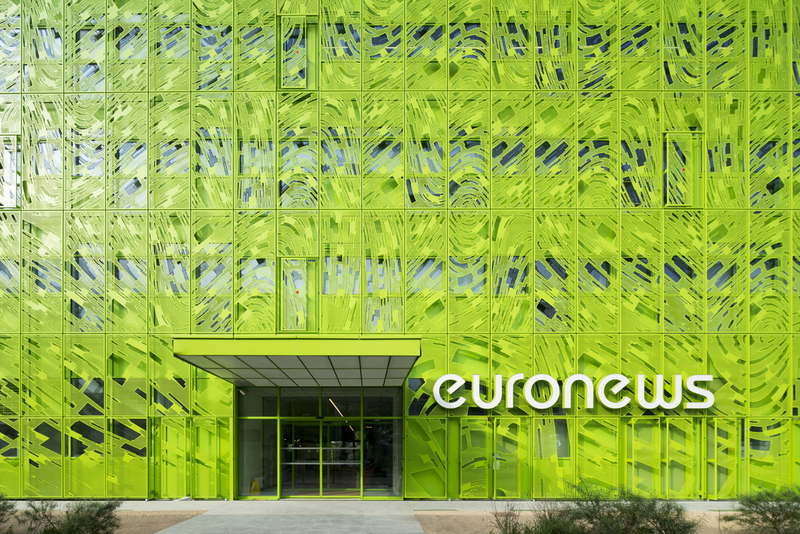 Illustration for article titled Euronews' Alien HQ in Lyon Is Staring At You